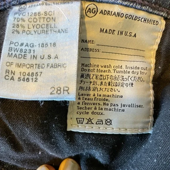 AG Adriano Goldschmied Slim Straight Dark Wash Blue Jeans - Picture 5 of 6